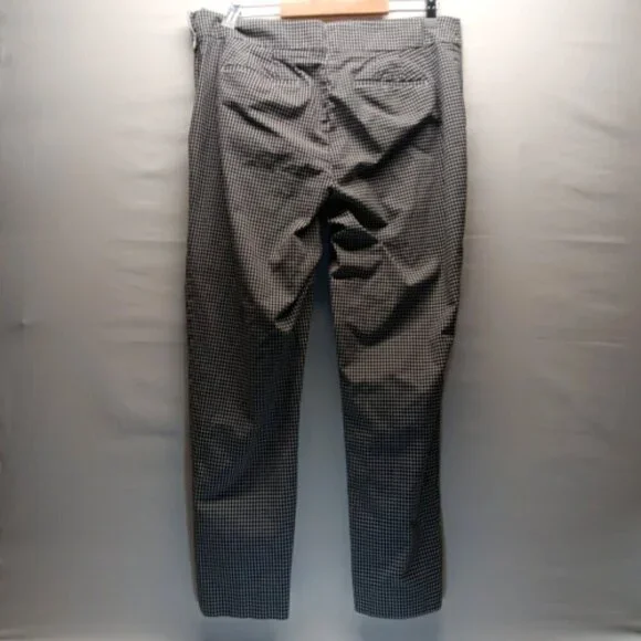 Talbots Ladies Pants Size 12 Chatham Ankle Black & White Gingham Print Side Zip - Picture 5 of 10